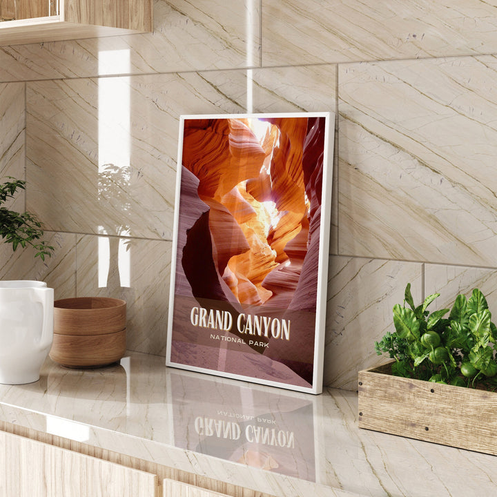 Grand Canyon National Park Retro Wall Art, Arizona, USA