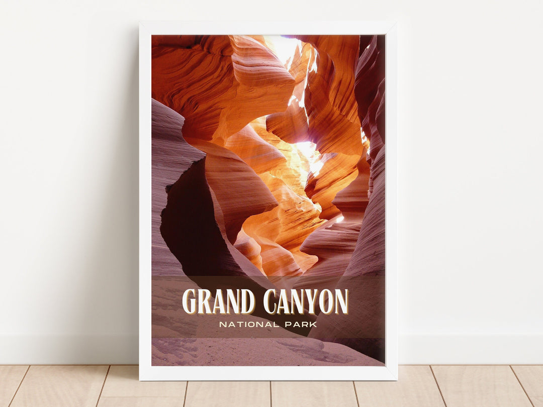 Grand Canyon National Park Retro Wall Art, Arizona, USA