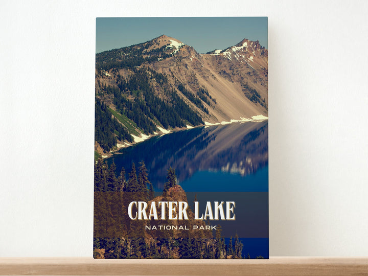 Crater Lake National Park Retro Wall Art, Oregon, USA