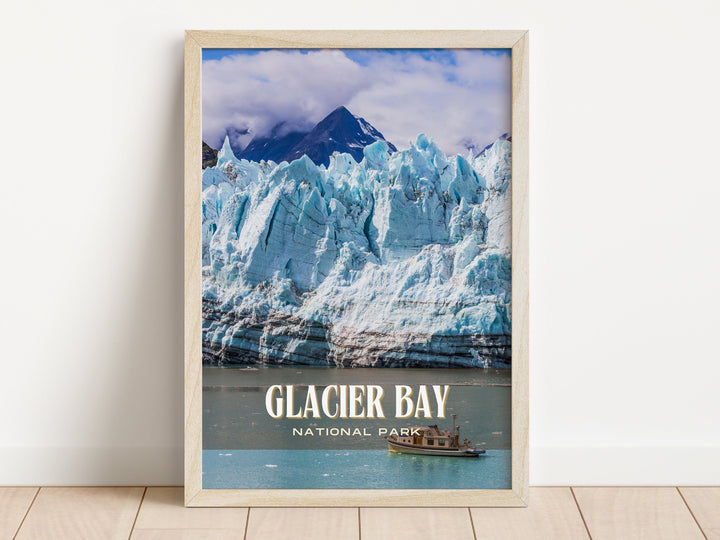 Glacier Bay National Park Retro Wall Art, Alaska, USA