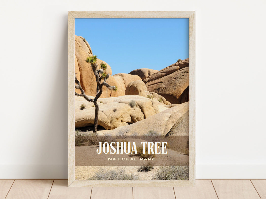 Joshua Tree National Park Retro Wall Art, California, USA