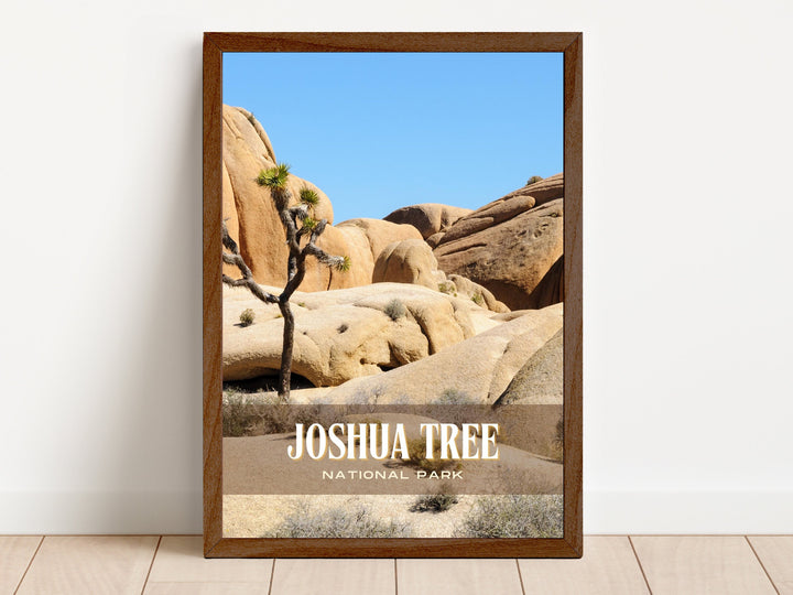 Joshua Tree National Park Retro Wall Art, California, USA