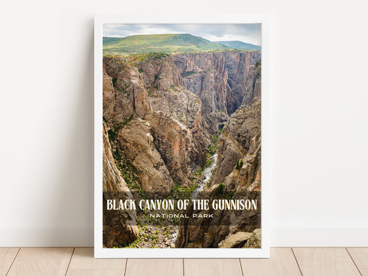Black Canyon National Park Retro Wall Art, Colorado, USA