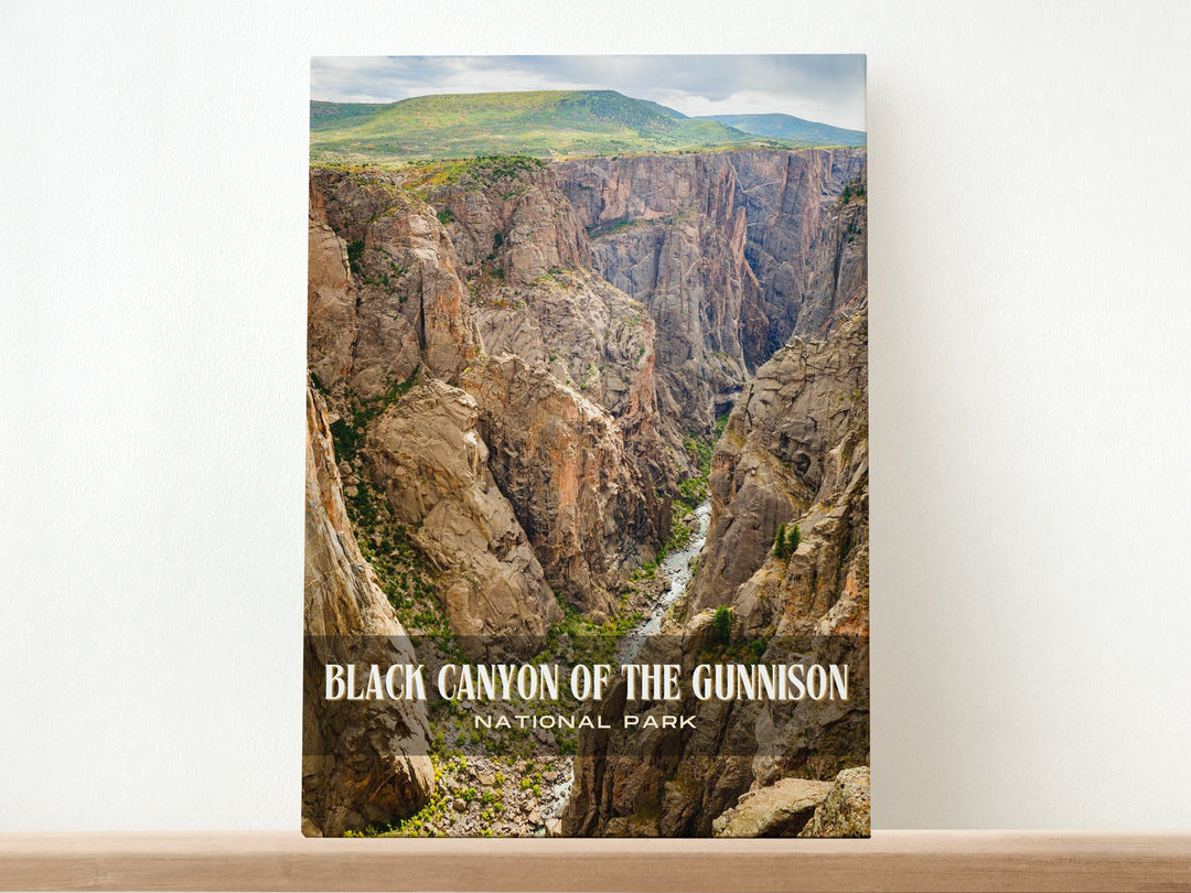 Black Canyon National Park Retro Wall Art, Colorado, USA