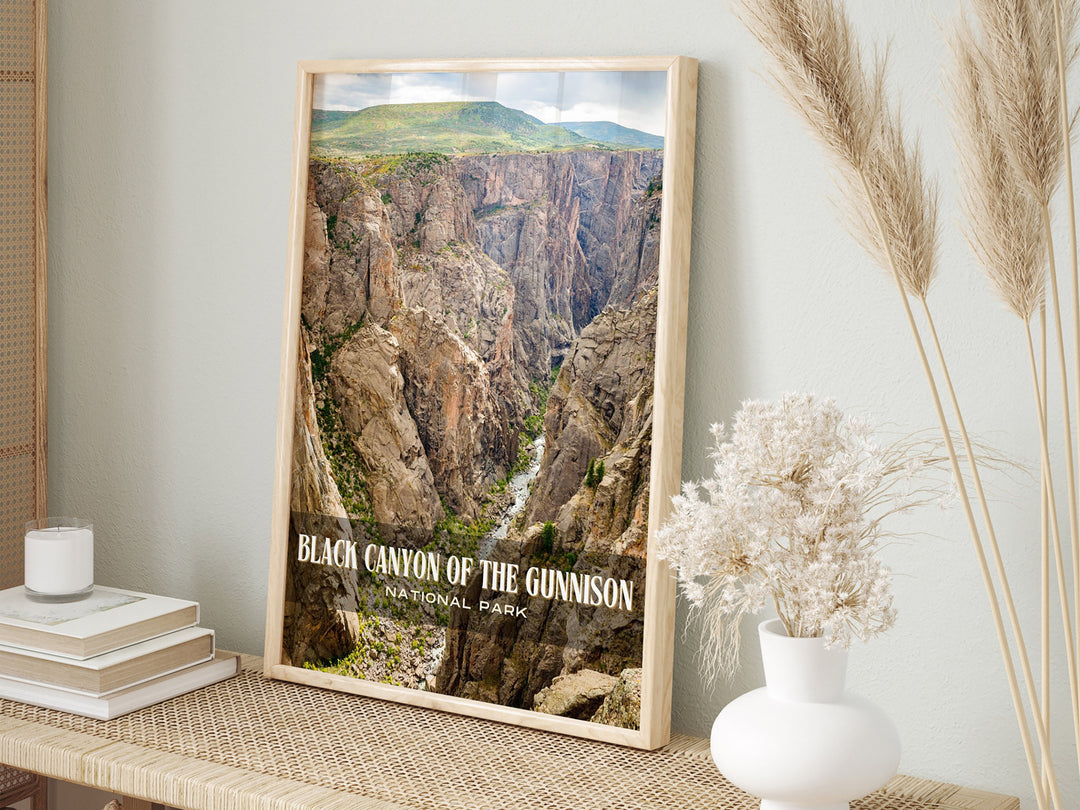 Black Canyon National Park Retro Wall Art, Colorado, USA
