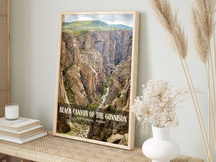 Black Canyon National Park Retro Wall Art, Colorado, USA