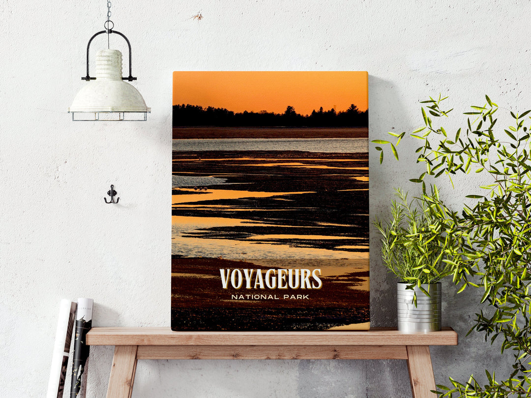 Voyageurs National Park Retro Wall Art, Minnesota, USA