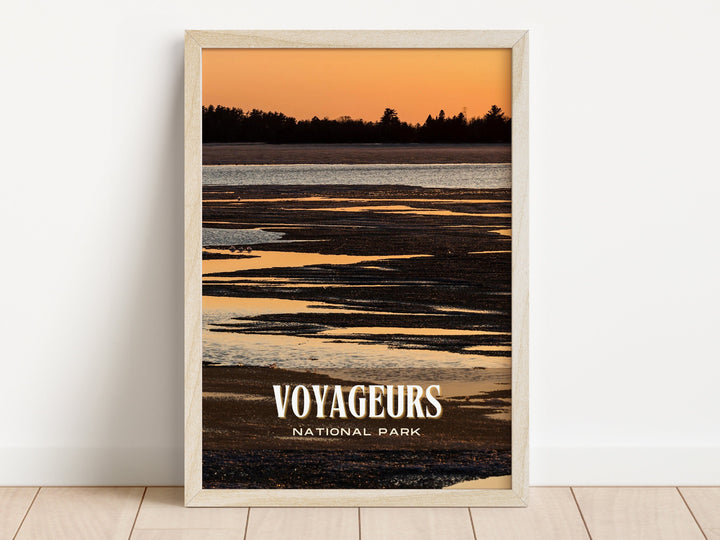 Voyageurs National Park Retro Wall Art, Minnesota, USA