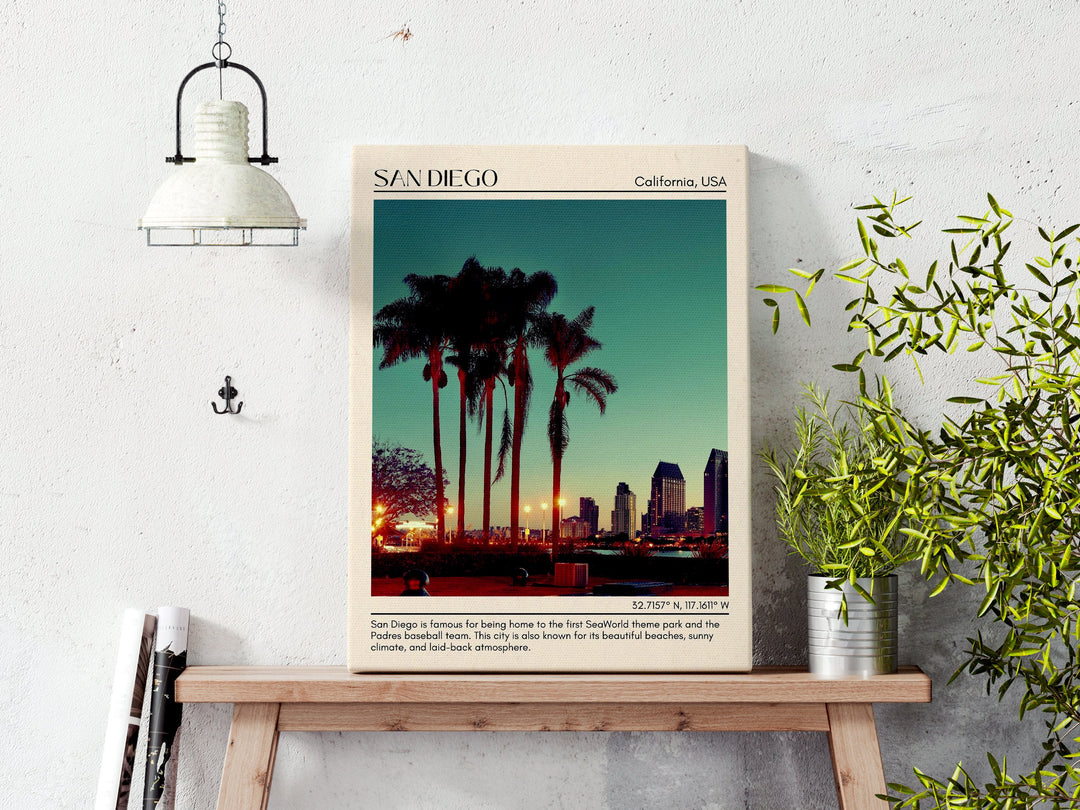 San Diego Minimal Wall Art, California, USA