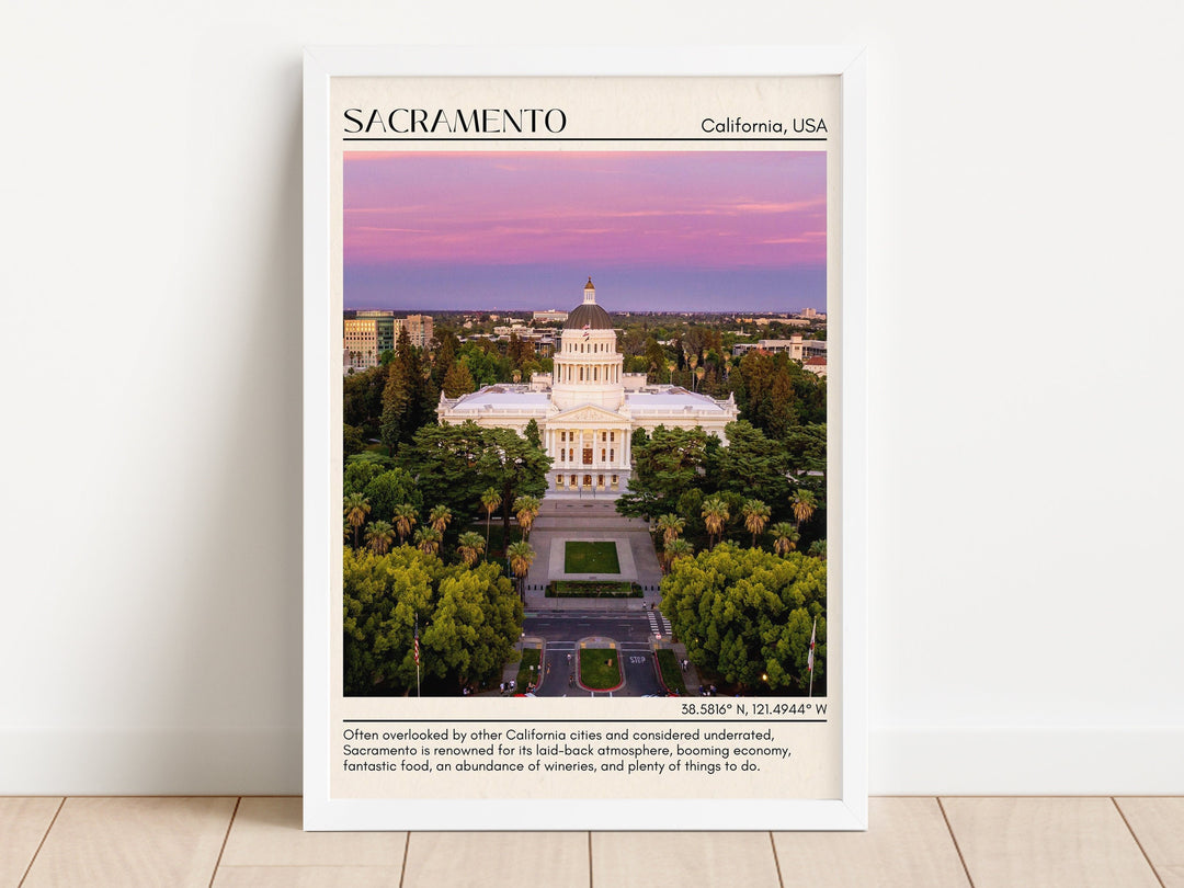 Sacramento Minimal Wall Art, California, USA