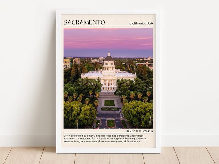 Sacramento Minimal Wall Art, California, USA