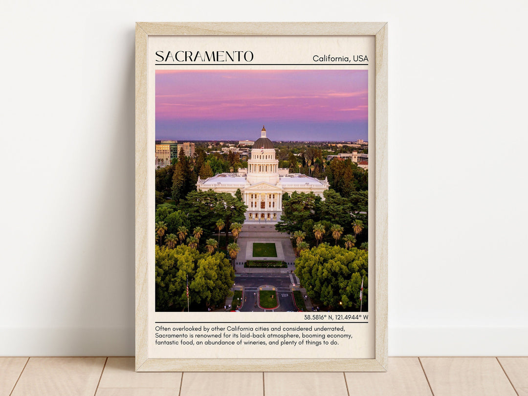 Sacramento Minimal Wall Art, California, USA
