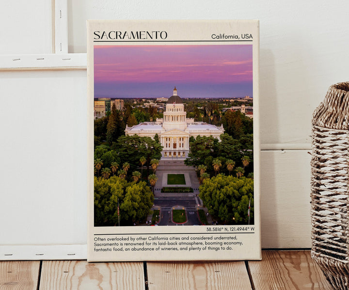 Sacramento Minimal Wall Art, California, USA
