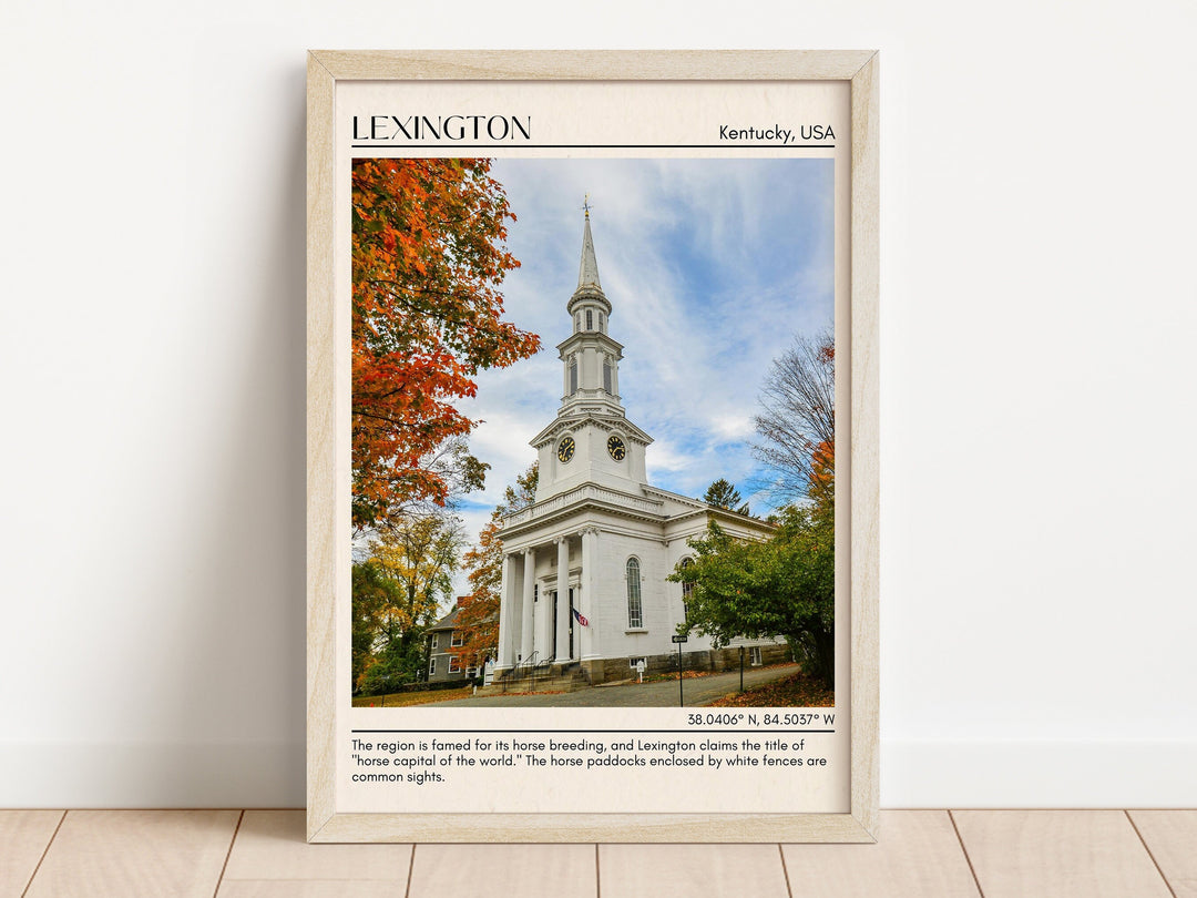Lexington Minimal Wall Art, Kentucky, USA