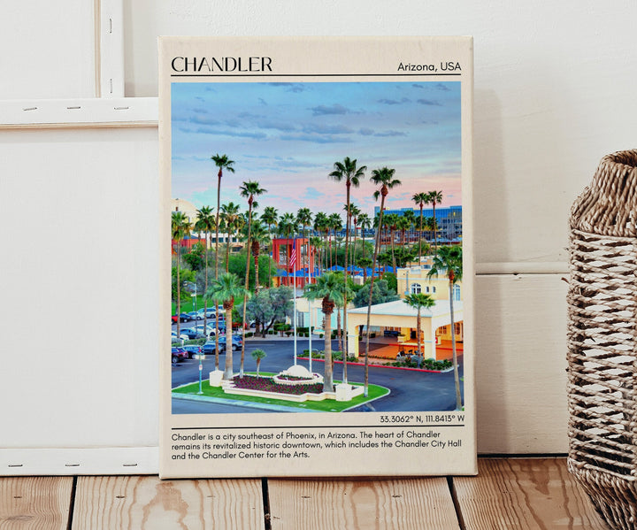Chandler Minimal Wall Art, Arizona, USA