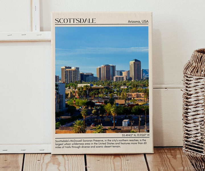 Scottsdale Minimal Wall Art, Arizona, USA