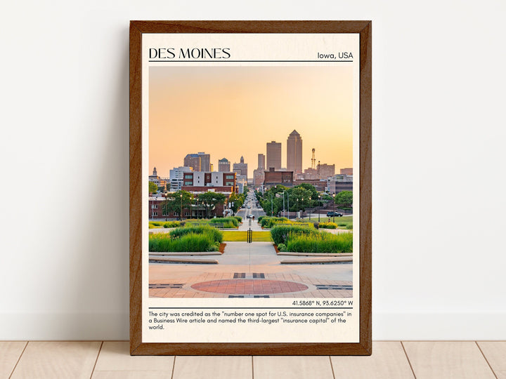 Des Moines Minimal Wall Art, Iowa, USA