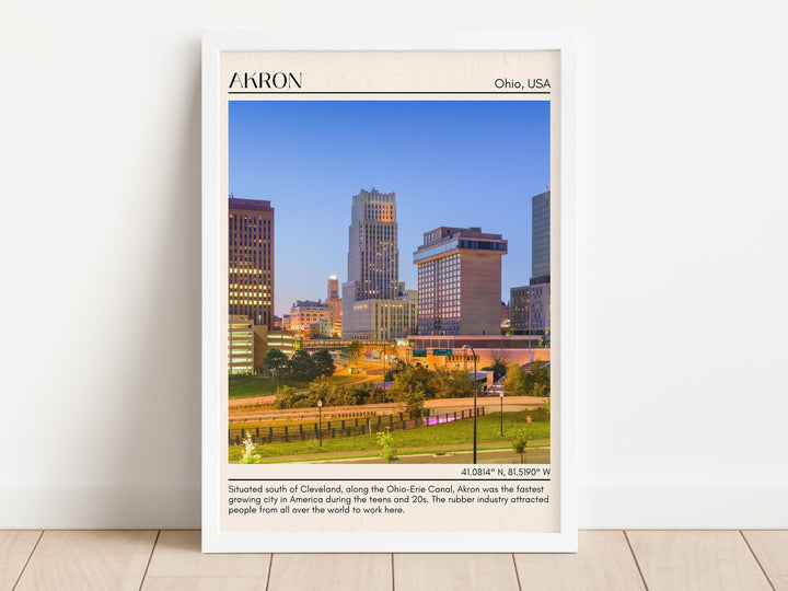 Akron Minimal Wall Art, Ohio Manual