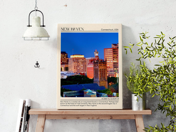 New Haven Minimal Wall Art, Connecticut, USA