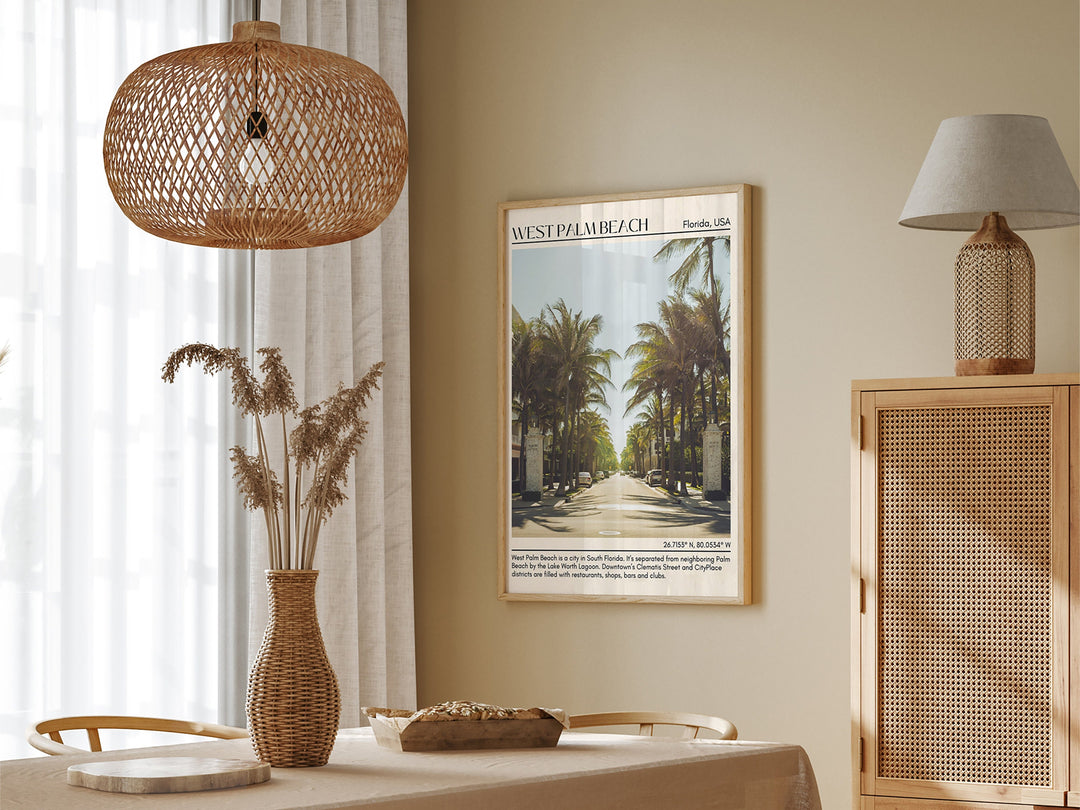 West Palm Beach Minimal Wall Art, Florida, USA