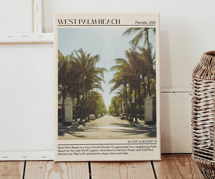 West Palm Beach Minimal Wall Art, Florida, USA