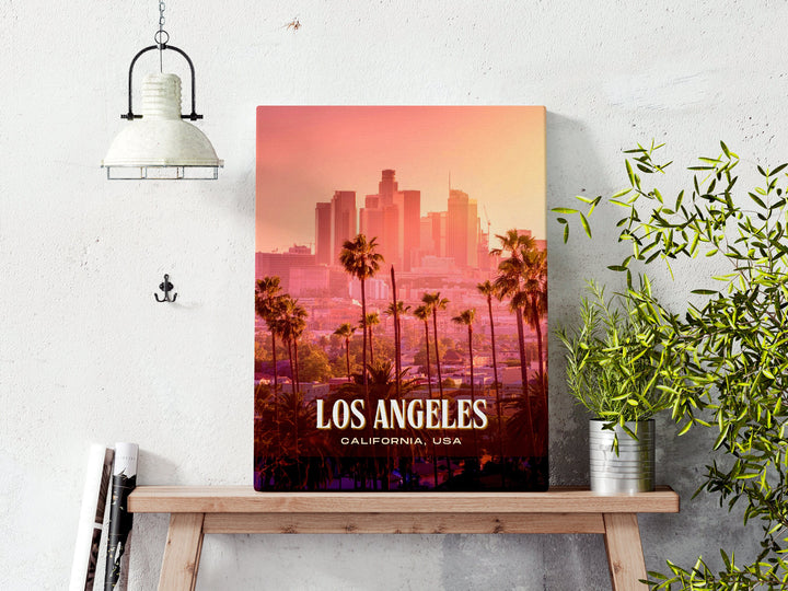 Los Angeles Retro Wall Art, California, USA