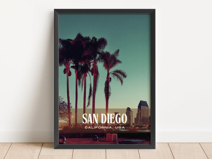 San Diego Retro Wall Art, California, USA