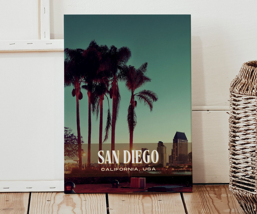 San Diego Retro Wall Art, California, USA