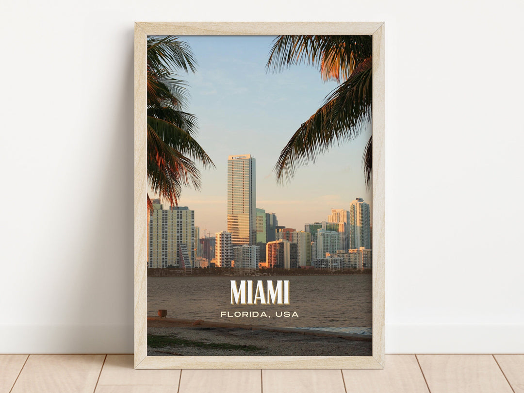 Miami Retro Wall Art, Florida, USA
