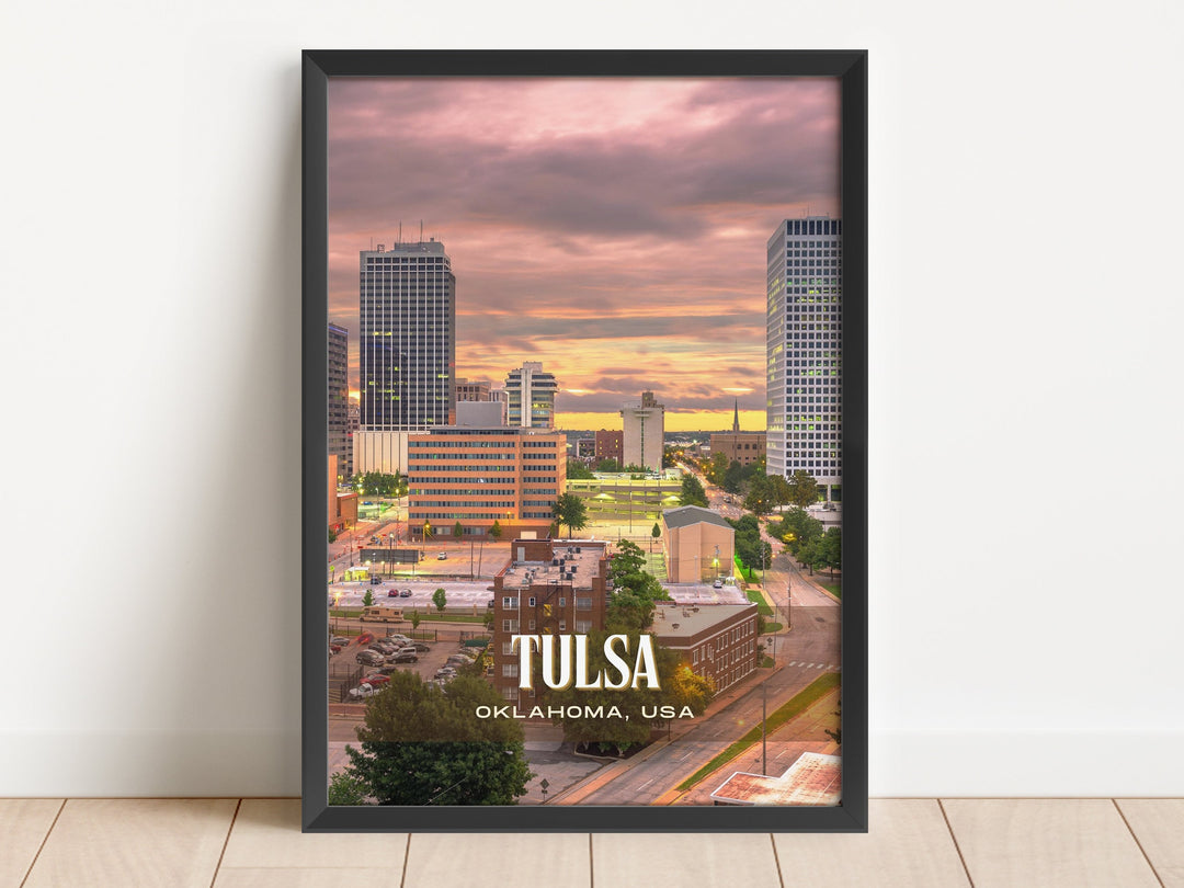Tulsa Retro Wall Art, Oklahoma, USA