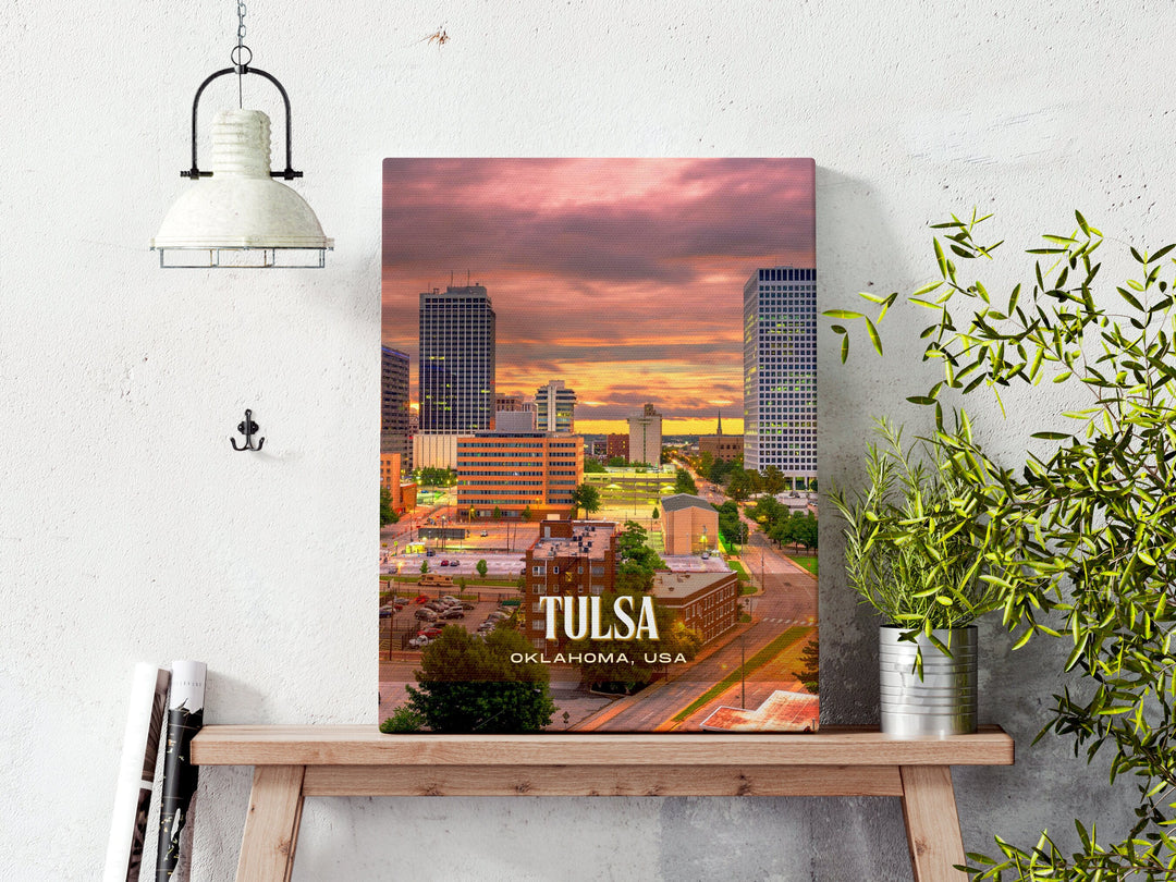 Tulsa Retro Wall Art, Oklahoma, USA