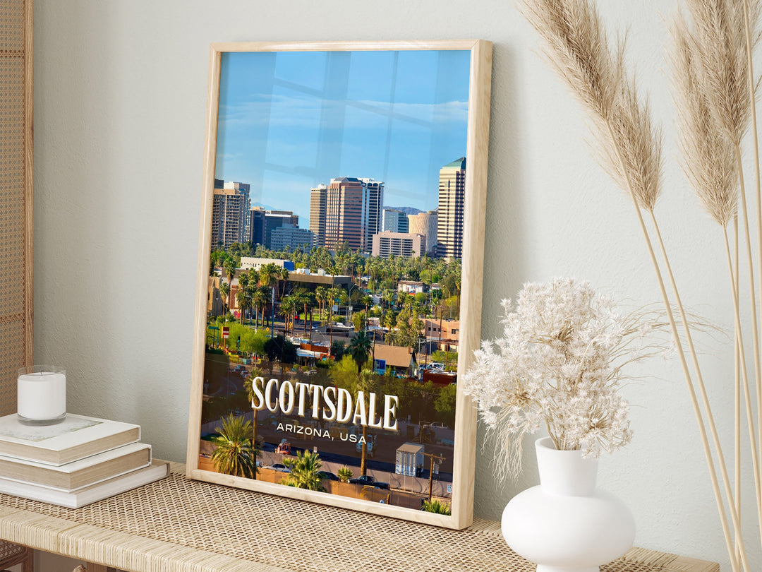 Scottsdale Retro Wall Art, Arizona, USA