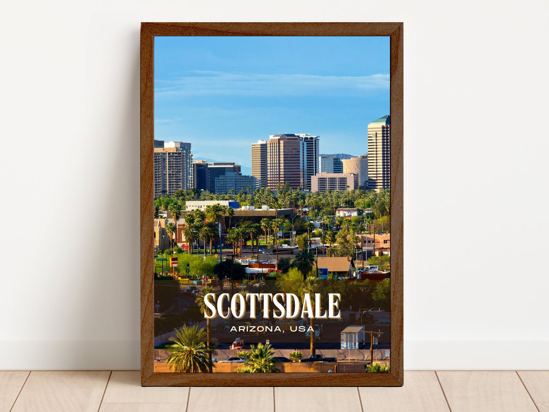 Scottsdale Retro Wall Art, Arizona, USA