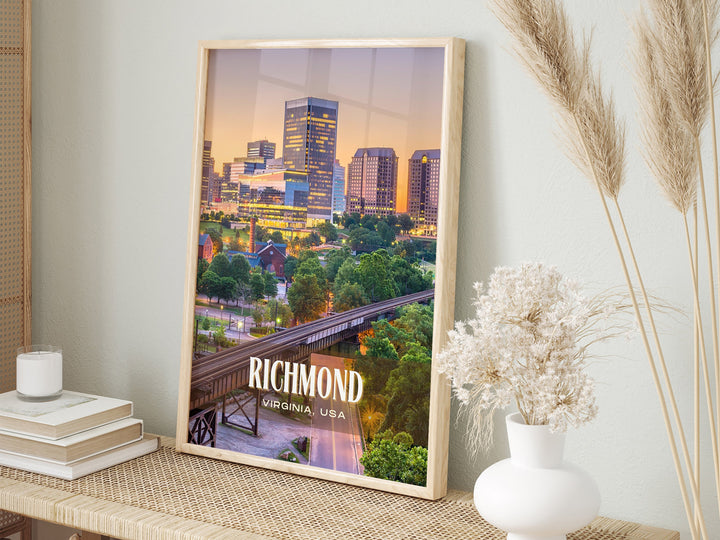 Richmond Retro Wall Art, Virginia, USA