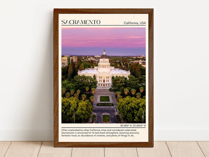 Sacramento Minimal Wall Art, California, USA