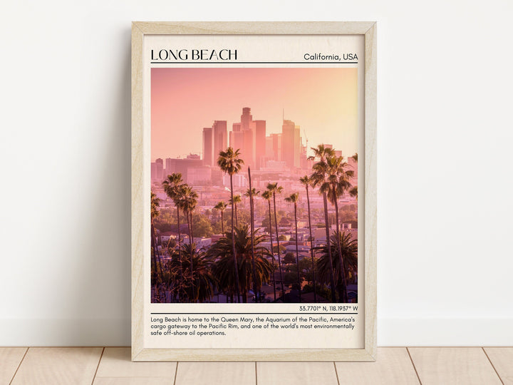 Long Beach Minimal Wall Art, California, USA