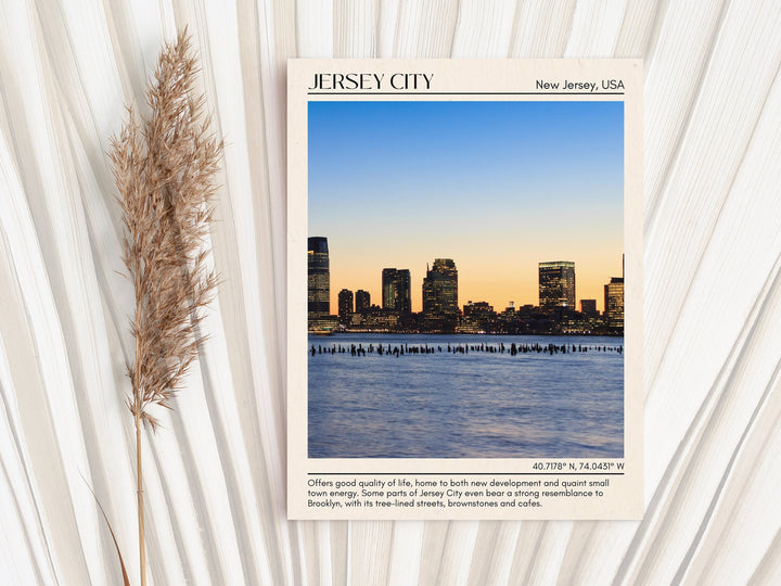 Jersey City Minimal Wall Art, New Jersey, USA