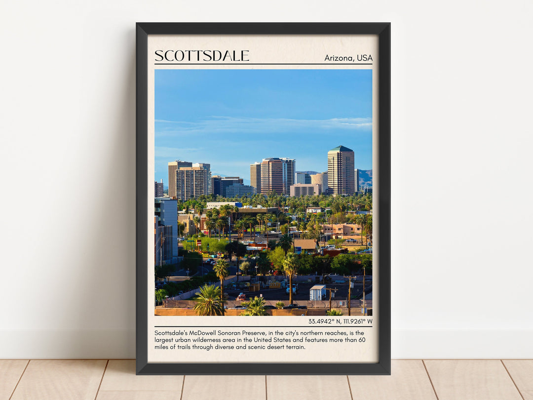 Scottsdale Minimal Wall Art, Arizona, USA
