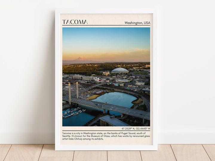 Tacoma Minimal Wall Art, Washington, USA