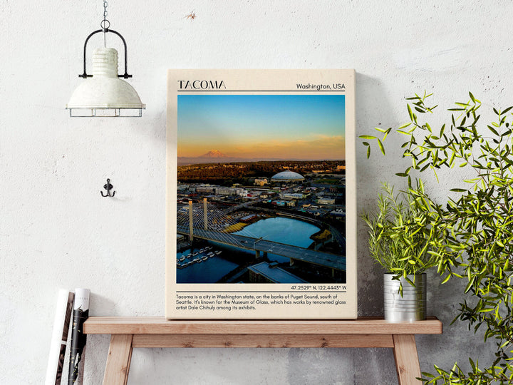 Tacoma Minimal Wall Art, Washington, USA
