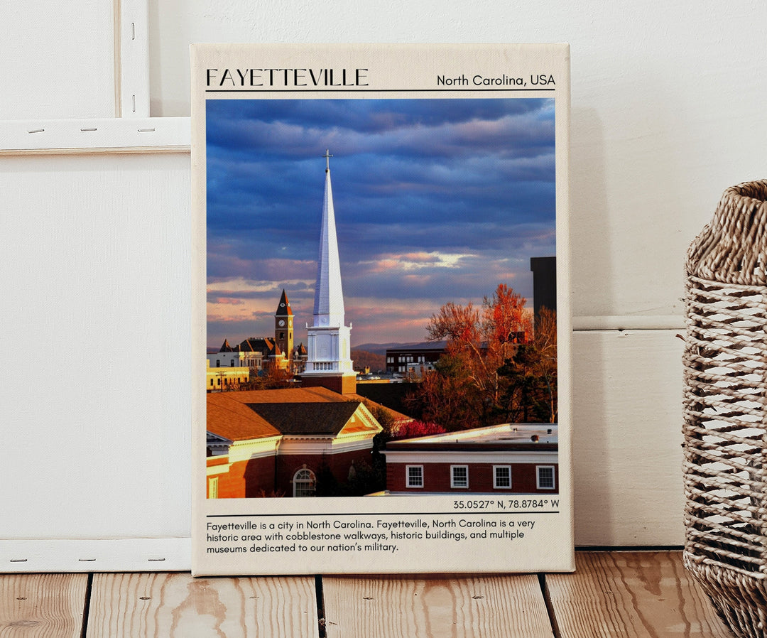 Fayetteville Minimal Wall Art, North Carolina, USA Poster