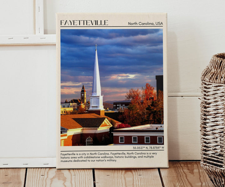 Fayetteville Minimal Wall Art, North Carolina, USA Poster