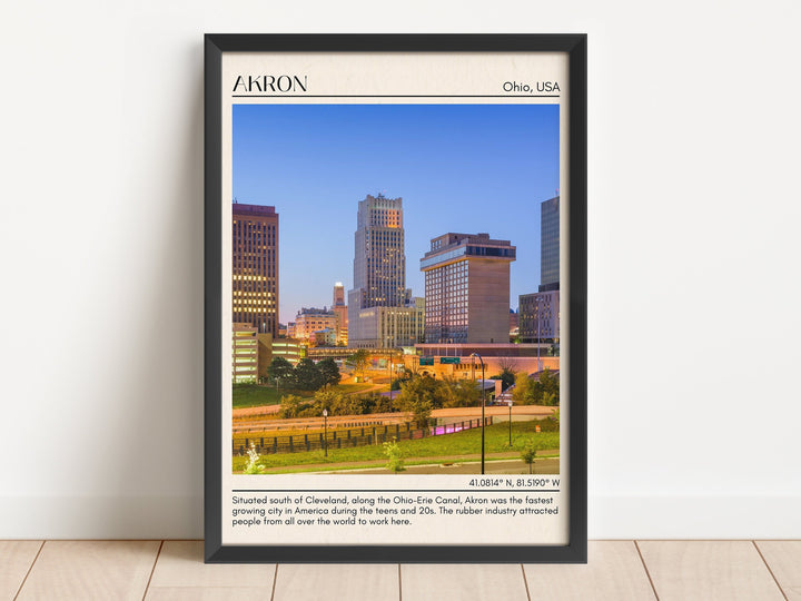 Akron Minimal Wall Art, Ohio Manual