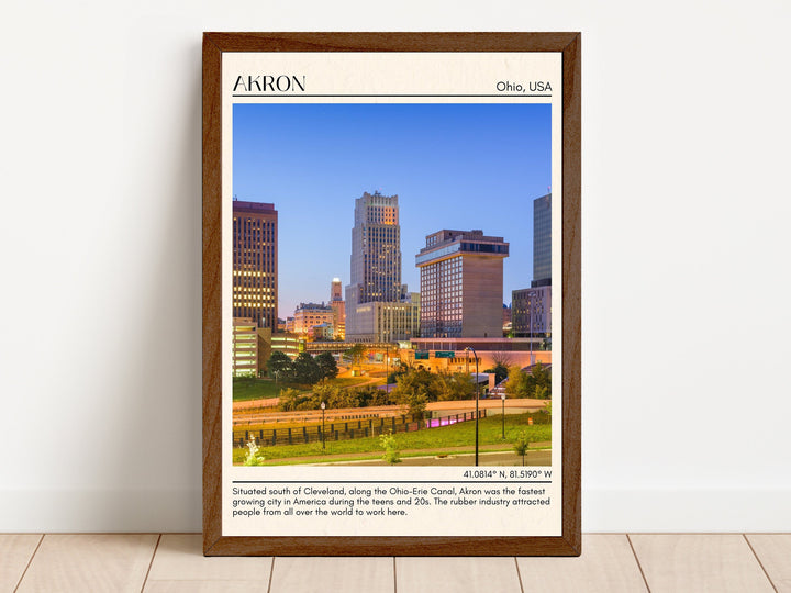 Akron Minimal Wall Art, Ohio Manual