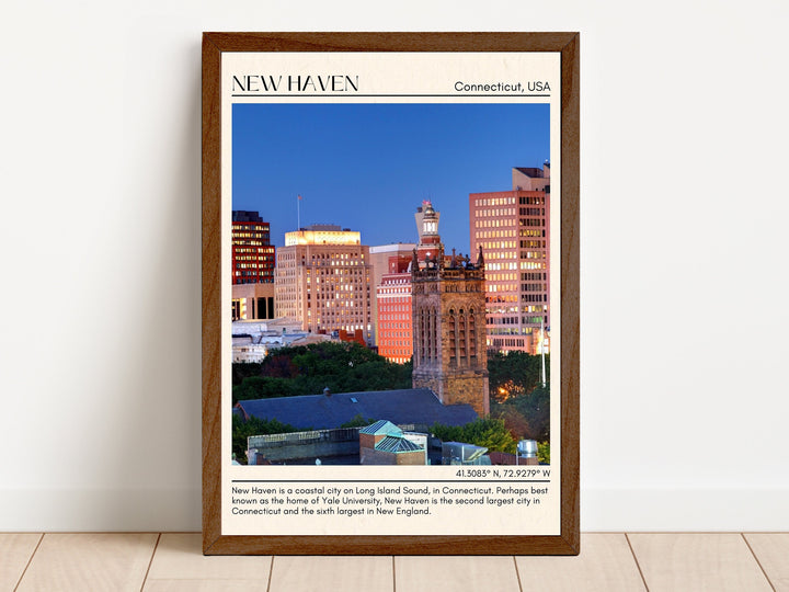 New Haven Minimal Wall Art, Connecticut, USA