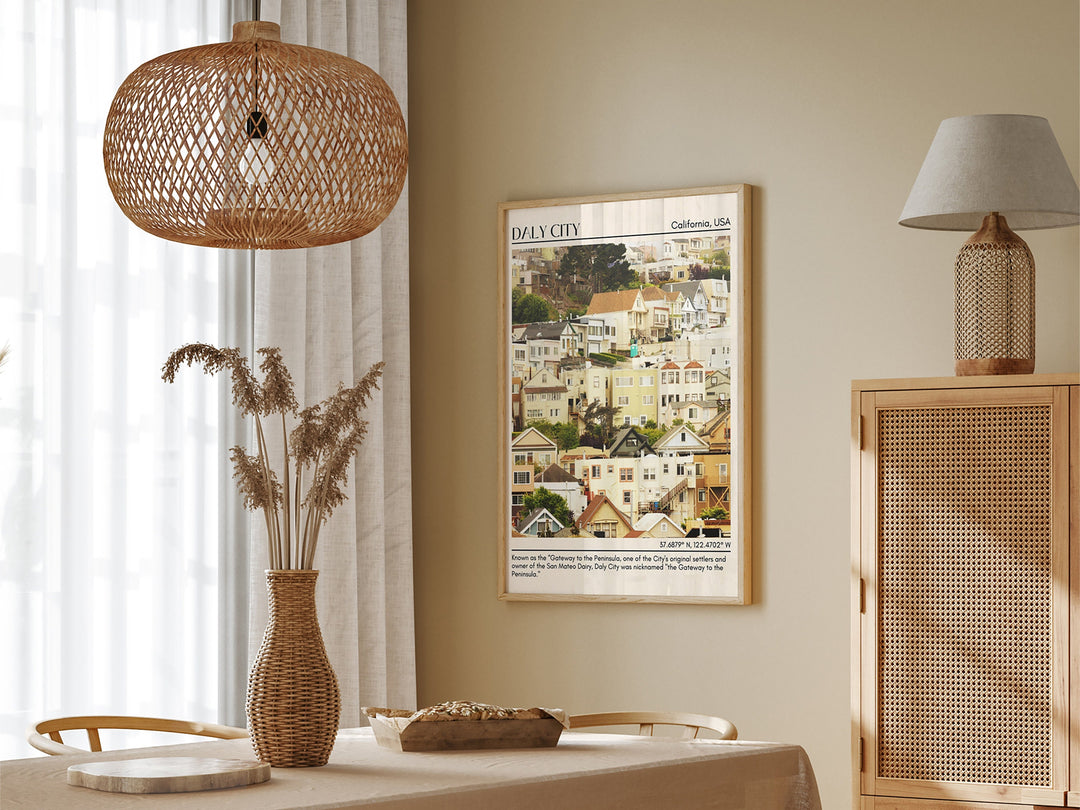 Daly City Minimal Wall Art, California, USA