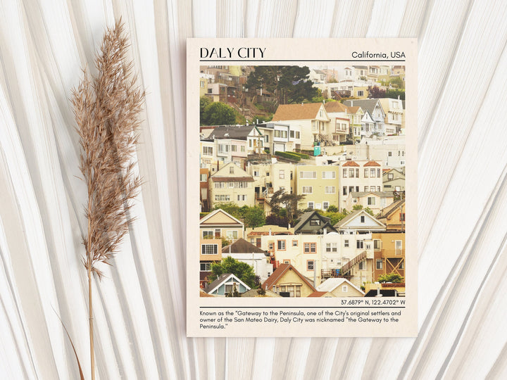 Daly City Minimal Wall Art, California, USA