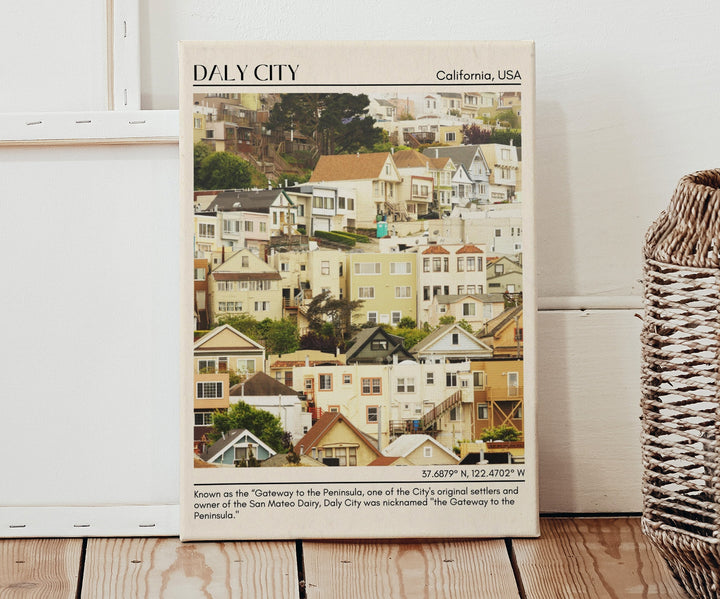 Daly City Minimal Wall Art, California, USA