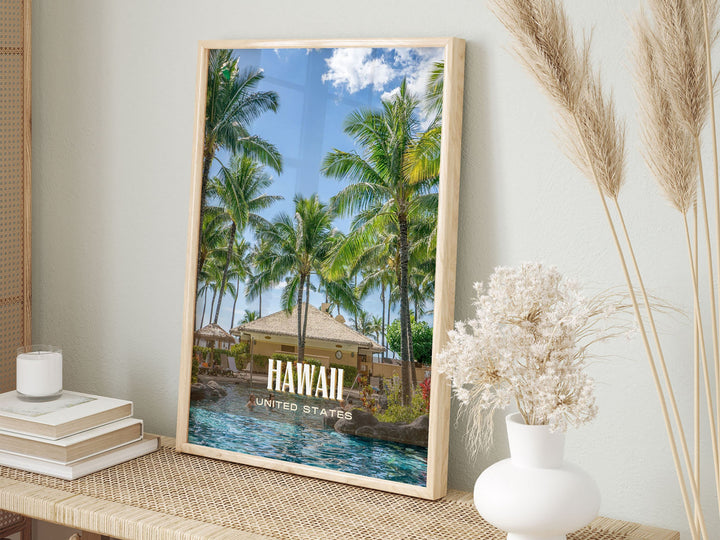 Hawaii Retro Wall Art, USA