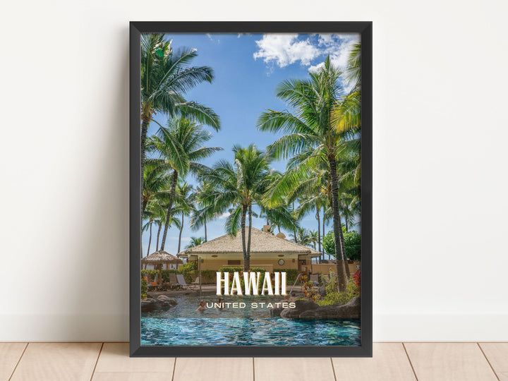 Hawaii Retro Wall Art, USA